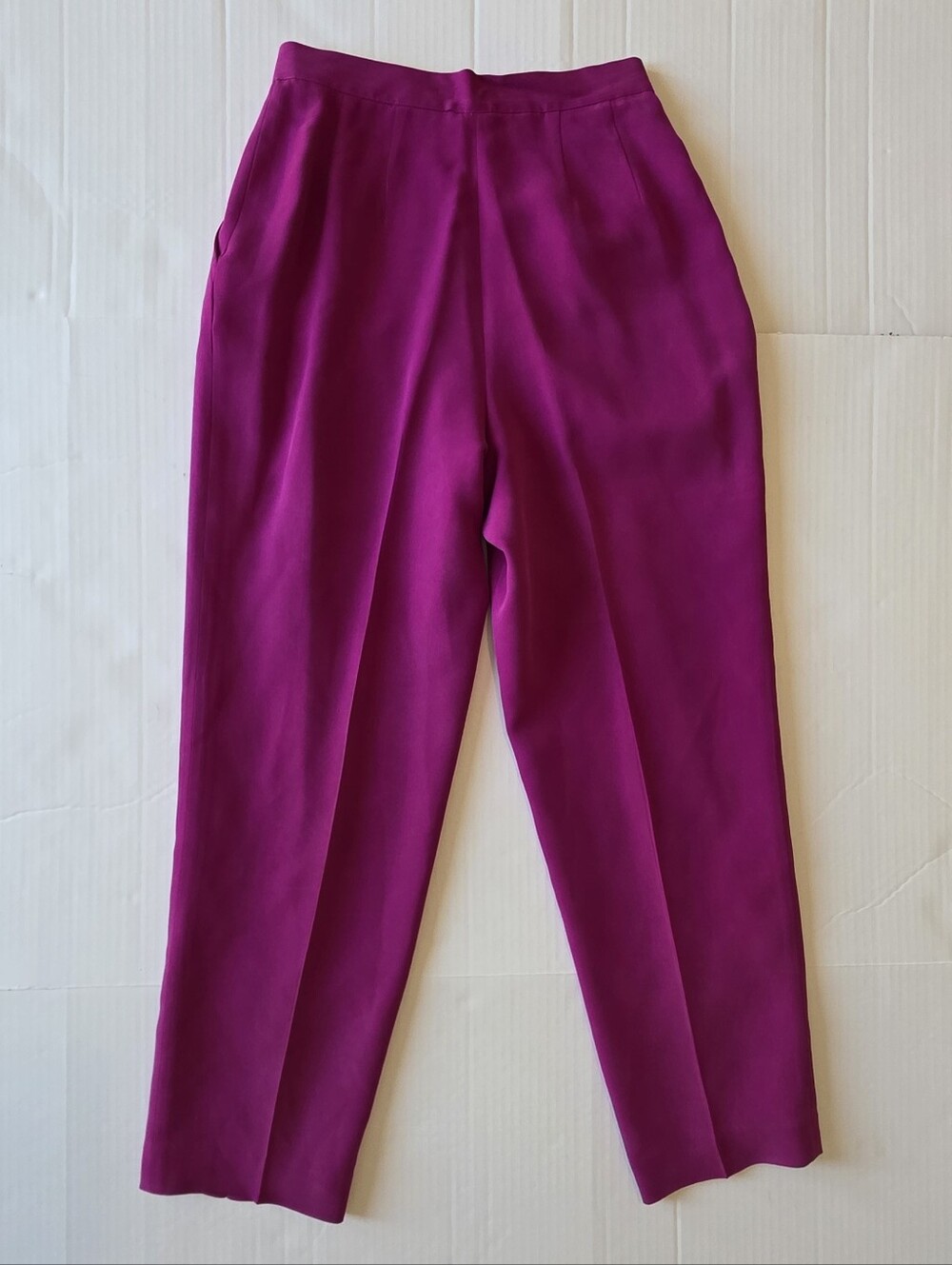 Jones new york 2 Pices Silk Magenta Pant Suit Women Quiet Luxury Minimalist Sz 8 - Picture 14 of 14